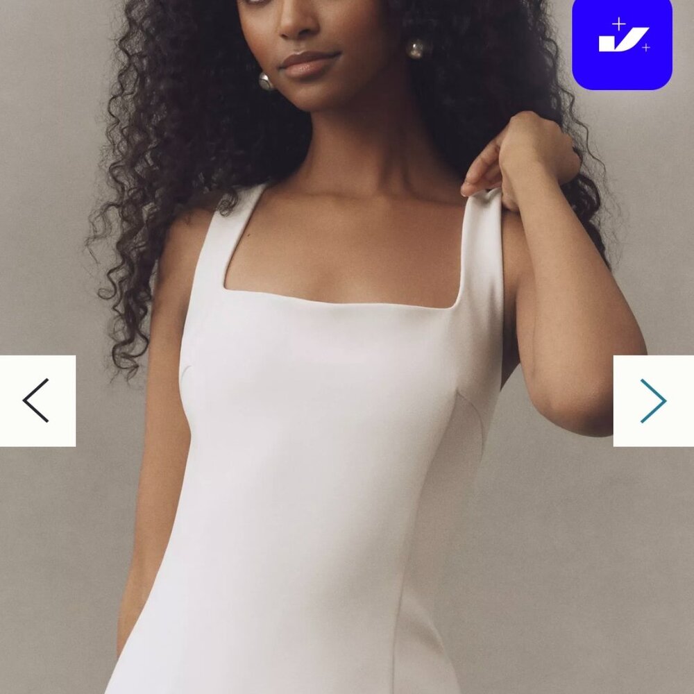 Anthropology Square Neck Trumpet Maxi Dress - image 3